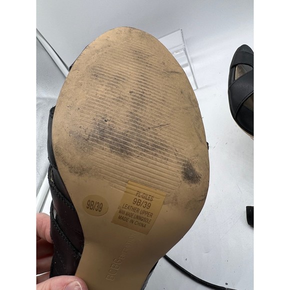 9 BCBGeneration PL-Giles Caged Lace Black Ankle Boot Sandal 4” Heel Open Toe - Picture 4 of 10